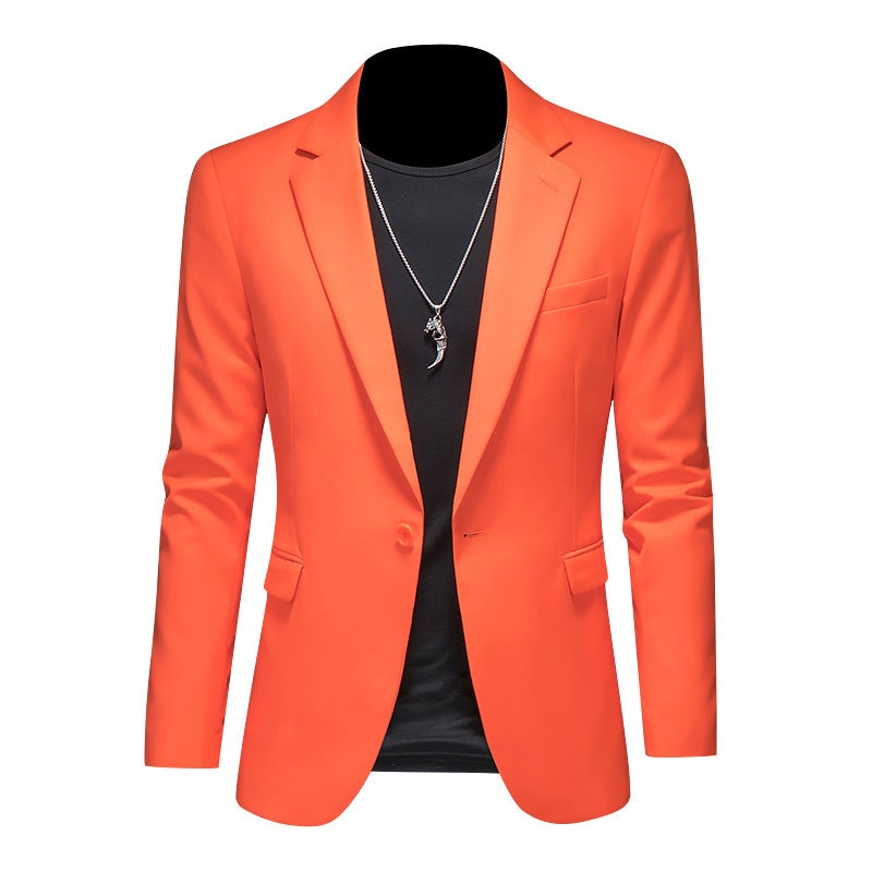2024 New Men'S Casual Suit Fashion Korean Slim Fit Suit Solid Color Single West Jacket Dx701 - Image 1